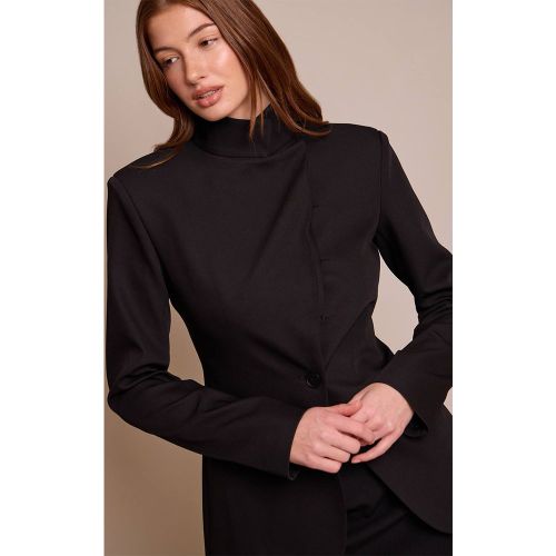 Black Ensemble Blazer Ajusté Tissé À Col Montant | Taille 36 - PrettyLittleThing - Modalova