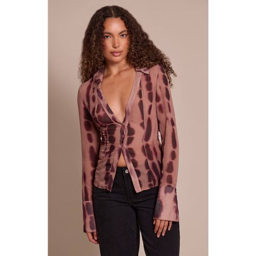 Chemisier Tall En Mesh Avec Boutonnage Devant | Taille 34 - PrettyLittleThing - Modalova