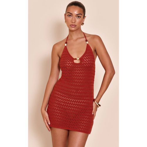 Rust Robe Mini En Crochet Perlée | Taille XS - PrettyLittleThing - Modalova