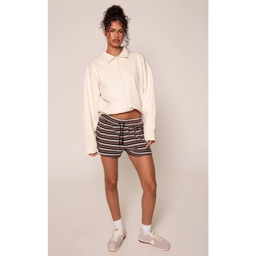 Black Short Coordonné Super Doux À Rayures | Taille 32 - PrettyLittleThing - Modalova