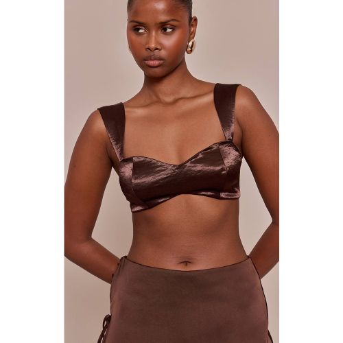 Bralette En Satin Martelé | Taille 42 - PrettyLittleThing - Modalova
