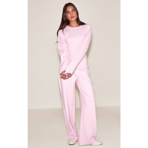 Pink Pantalon De Jogging Droit En Jersey Interlock À Pinces | Taille XL - PrettyLittleThing - Modalova