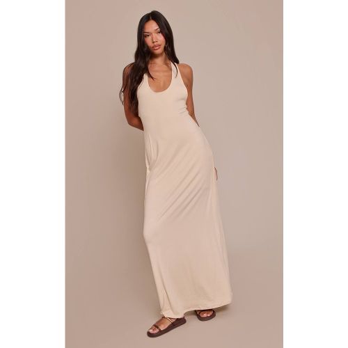 Cream Robe Longue À Encolure Dégagée Toucher Doux | Taille 42 - PrettyLittleThing - Modalova