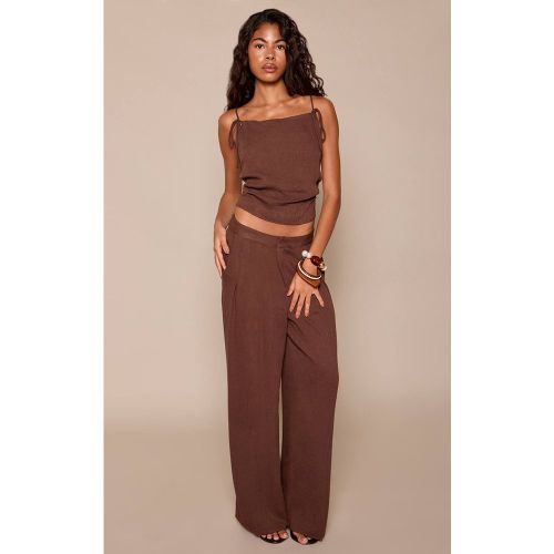 Pantalon Plissé Texturé | Taille 42 - PrettyLittleThing - Modalova