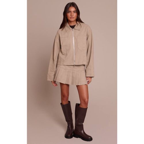 Stone Mini-jupe En Denim Plissée | Taille 42 - PrettyLittleThing - Modalova