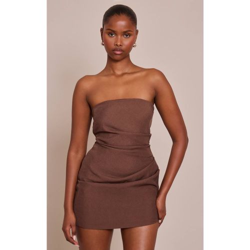 Robe Mini Bandeau Froncée | Taille 42 - PrettyLittleThing - Modalova