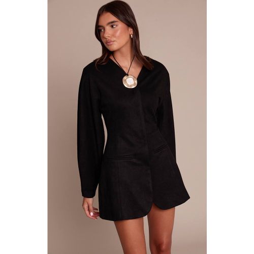 Black Robe Blazer À Manches Cocon En Synthétique | Taille 42 - PrettyLittleThing - Modalova
