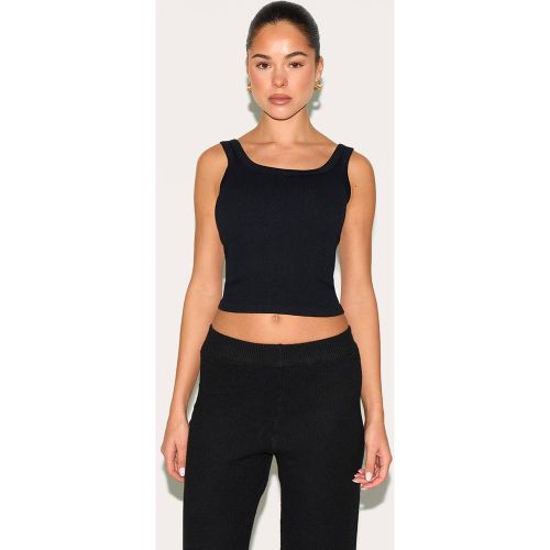 Black Débardeur Côtelé Échancré Contour | Taille XL - PrettyLittleThing - Modalova