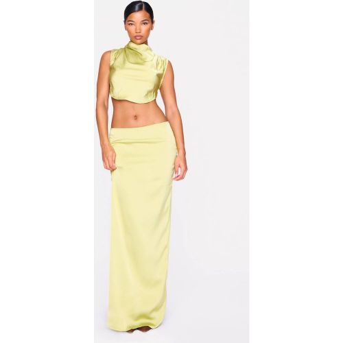Jupe Longue Satinée Taille Mi-haute Ensemble Coordonné | Taille 44 - PrettyLittleThing - Modalova