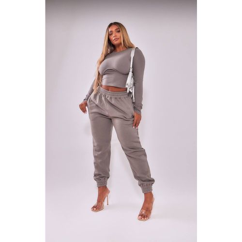 Charcoal Joggers Shape Taille Haute À Revers | Taille 36 - PrettyLittleThing - Modalova