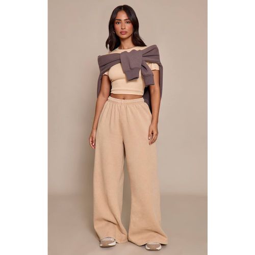 Jogging Ample Petite Taille Jambes Larges Effet Délavé | Taille 32 - PrettyLittleThing - Modalova
