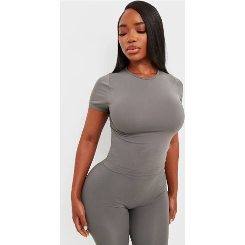 Charcoal Top Long Sans Coutures Extensible À Manches Courtes Shape | Taille XS - PrettyLittleThing - Modalova