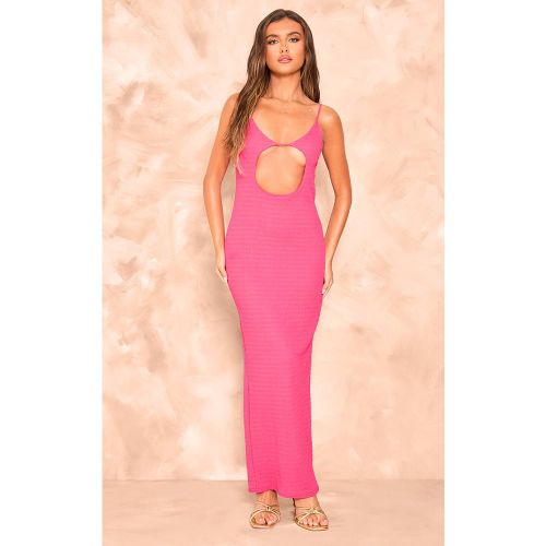 Hot Pink Robe Midi À Bretelles Avec Détails Découpés Et Texture | Taille 44 - PrettyLittleThing - Modalova