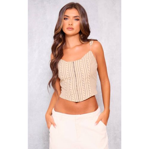 Corset À Rayures Avec Détail De Bretelles Invisibles | Taille 42 - PrettyLittleThing - Modalova
