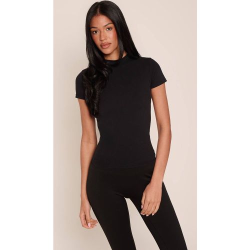 Black Haut À Manches Courtes Sculptant Et Ajusté Tall | Taille 42 - PrettyLittleThing - Modalova