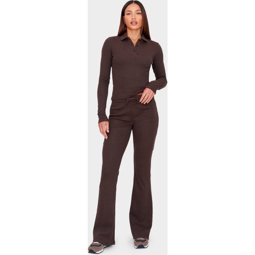 Pantalon Évasé Côtelé À Cordon De Serrage Tall | Taille 42 - PrettyLittleThing - Modalova