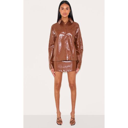 Ensemble Jupe Courte En Synthétiquecuir | Taille 32 - PrettyLittleThing - Modalova