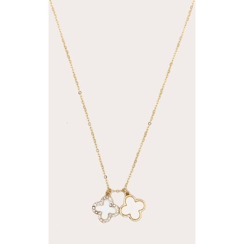 Gold Collier Pendentif Trèfle Simple - PrettyLittleThing - Modalova