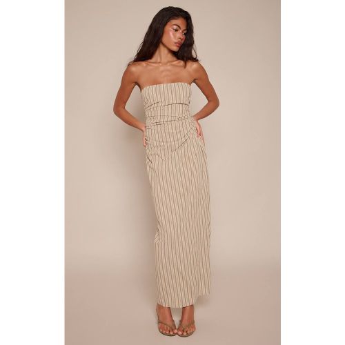 Stone Robe Mi-longue Bandeau Froncée | Taille 42 - PrettyLittleThing - Modalova