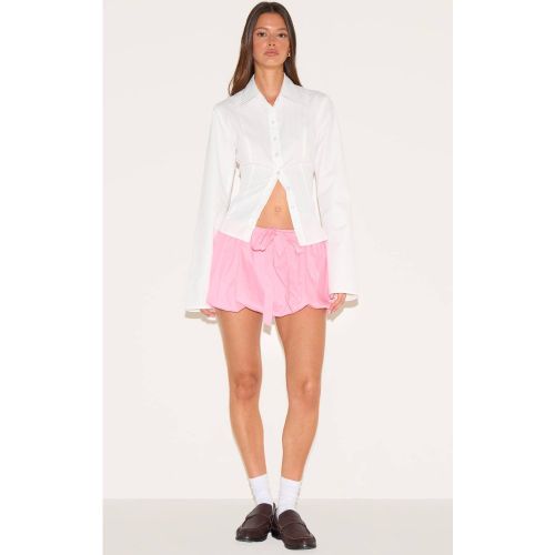Pink Jupe Bouffante En Coton Avec Ceinture À Nouer | Taille 36 - PrettyLittleThing - Modalova
