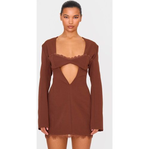 Robe Blazer Avec Détail De Dentelle Tissée | Taille 42 - PrettyLittleThing - Modalova