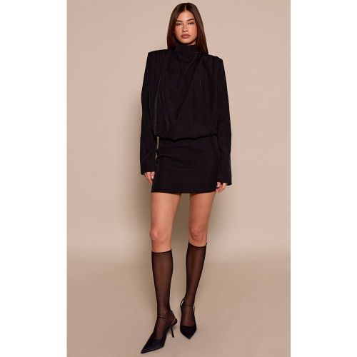 Black Mini-jupe Taille Mi-haute Tissée Ensemble Coordonné | Taille 42 - PrettyLittleThing - Modalova