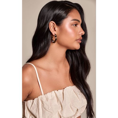 Gold Boucles D'oreilles Créoles Volumineuses Multi-pierres - PrettyLittleThing - Modalova