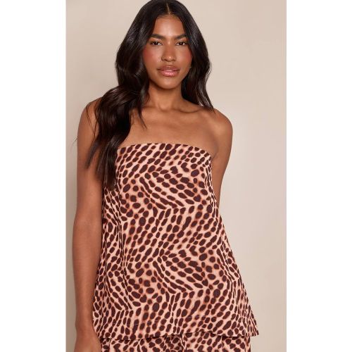 Multi Haut Bandeau Long Imprimé En Mousseline Co-ord | Taille 42 - PrettyLittleThing - Modalova