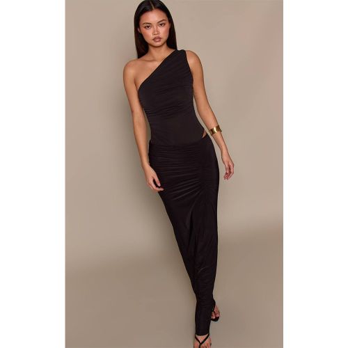 Black Jupe Longue Froncée À Détails | Taille 32 - PrettyLittleThing - Modalova