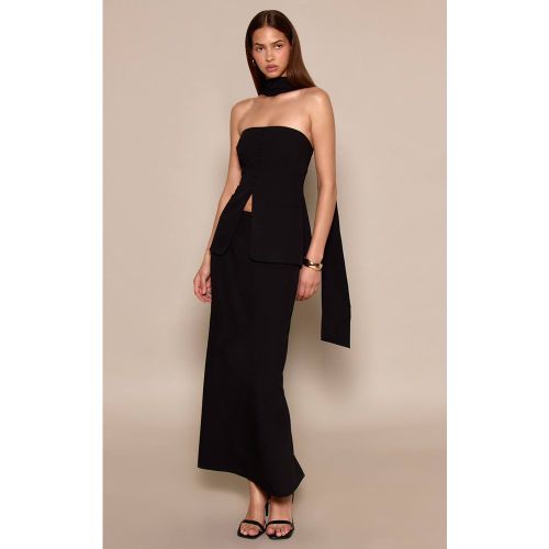 Black Jupe Longue Ajustée | Taille 42 - PrettyLittleThing - Modalova