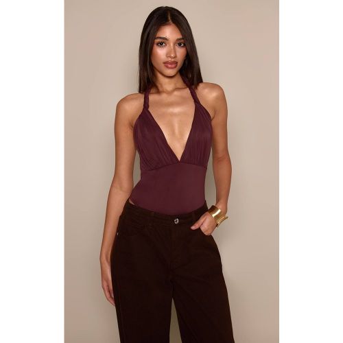 Body Col Halter Torsadé Effet Sculptant Mat | Taille 42 - PrettyLittleThing - Modalova