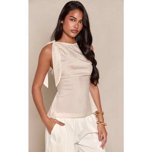 Brown Haut Sans Manches À Détail Noué | Taille 42 - PrettyLittleThing - Modalova