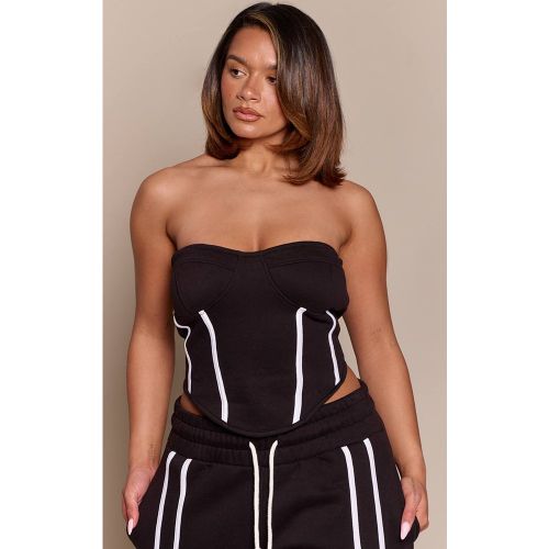 Black Top Corset En Molleton Shape | Taille XS - PrettyLittleThing - Modalova