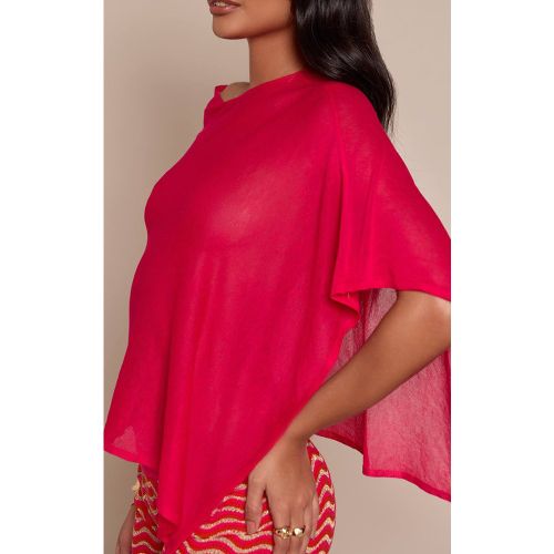 Poncho En Maille Transparente | Taille Small - PrettyLittleThing - Modalova