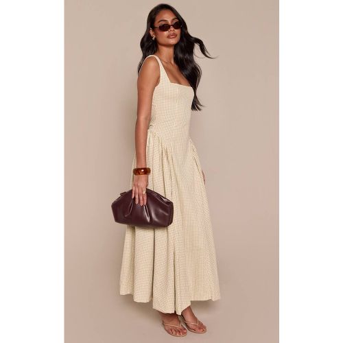 Sage Robe Longue À Carreaux Vichy Avec Encolure Carrée | Taille 42 - PrettyLittleThing - Modalova