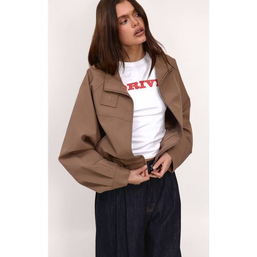 Brown Veste Bomber Ajustée | Taille Small - PrettyLittleThing - Modalova