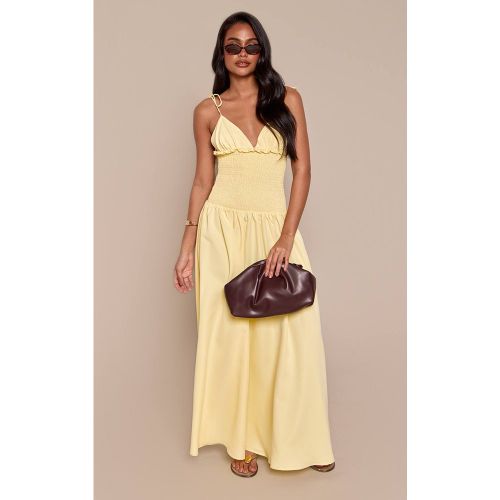 Lemon Robe Maxi Tissée À Bretelles Avec Taille Froncée | Taille 42 - PrettyLittleThing - Modalova