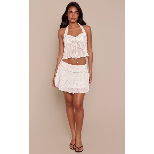 White Ensemble Jupe Plissée À Pois | Taille 42 - PrettyLittleThing - Modalova