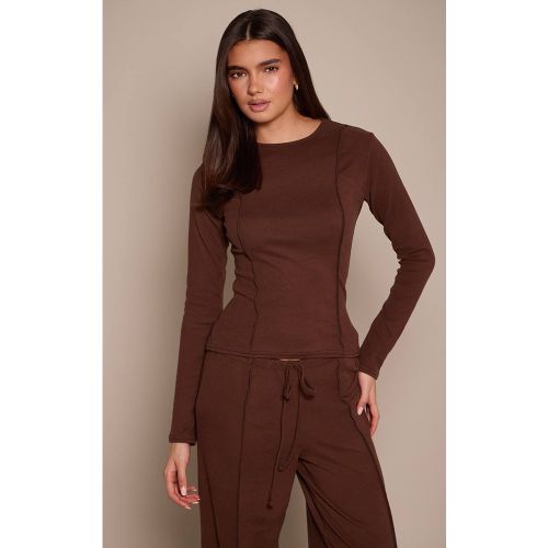Top À Manches Longues Taille Cintrée Avec Détails De Coutures | Taille 42 - PrettyLittleThing - Modalova