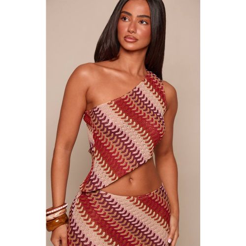 Multi Ensemble Coordonné Haut Asymétrique À Une Épaule Rayures Tissées Petite | Taille 42 - PrettyLittleThing - Modalova