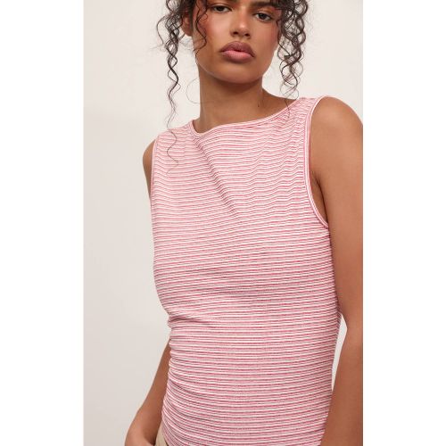 Red Débardeur Col Bateau À Rayures | Taille 42 - PrettyLittleThing - Modalova