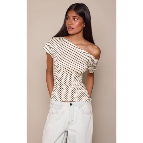 Lemon Haut Asymétrique Ample En Jersey Rayé | Taille 42 - PrettyLittleThing - Modalova
