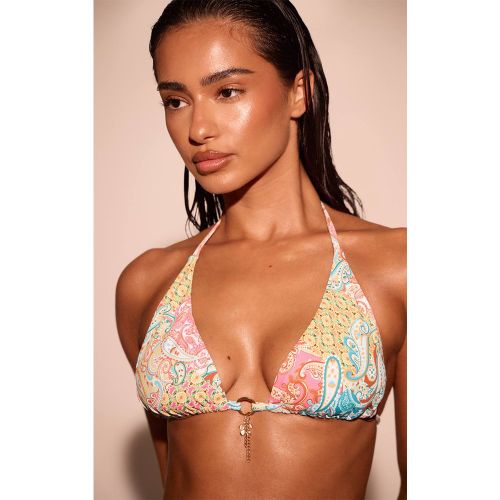 Lemon Haut De Bikini Triangle Imprimé Cachemire Avec Breloque Décorative | Taille 40 - PrettyLittleThing - Modalova