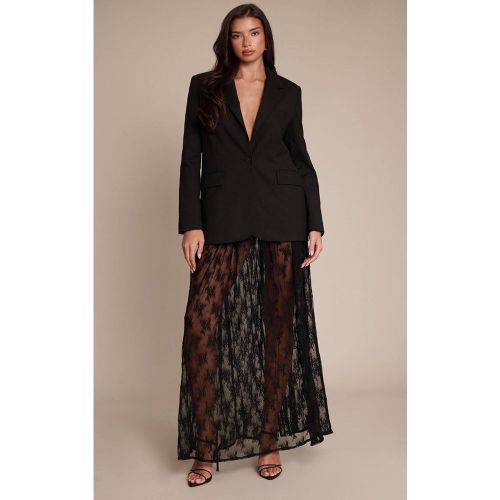 Black Jupe Longue En Dentelle Transparente | Taille 32 - PrettyLittleThing - Modalova