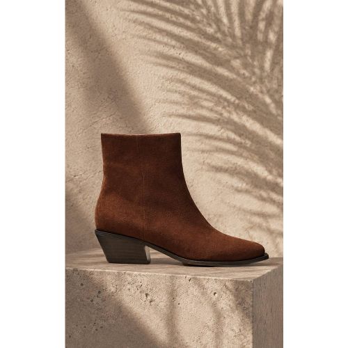 Bottine À Talon Cubain En Synthétique Souple | Taille 38 - PrettyLittleThing - Modalova