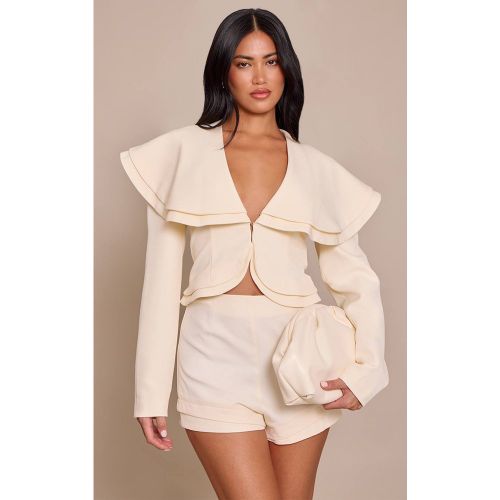 Cream Combinaison-short Oversize Tissée Ajustée | Taille 42 - PrettyLittleThing - Modalova