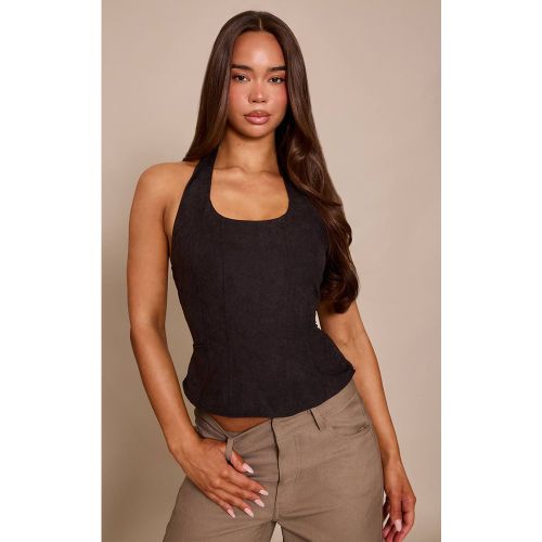 Black Corset Dos-nu En Peau De Pêche | Taille 34 - PrettyLittleThing - Modalova