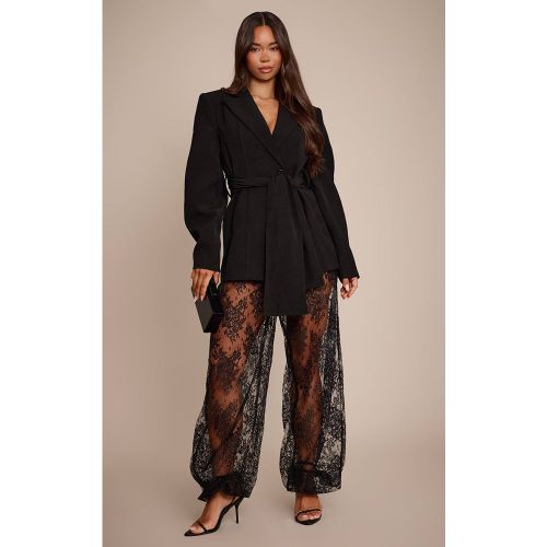 Black Pantalon Ballon En Dentelle | Taille 32 - PrettyLittleThing - Modalova