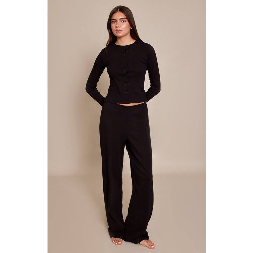 Black Pantalon De Pyjama Large À Taille Élastiquée | Taille XS - PrettyLittleThing - Modalova