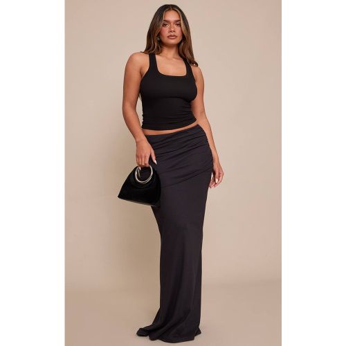 Black Jupe Maxi Portefeuille Shape Toucher Doux | Taille XS - PrettyLittleThing - Modalova